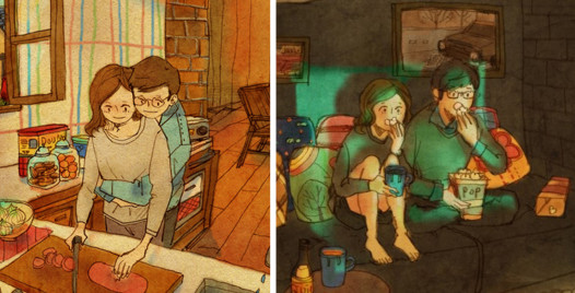 Disegna la vita di due innamorati: ecco l’amore nelle piccole cose